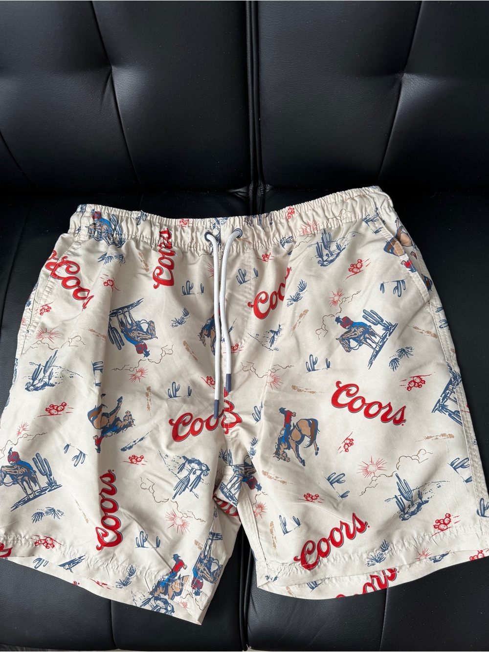 Coors Cream Printed Men’s Swim Trunks